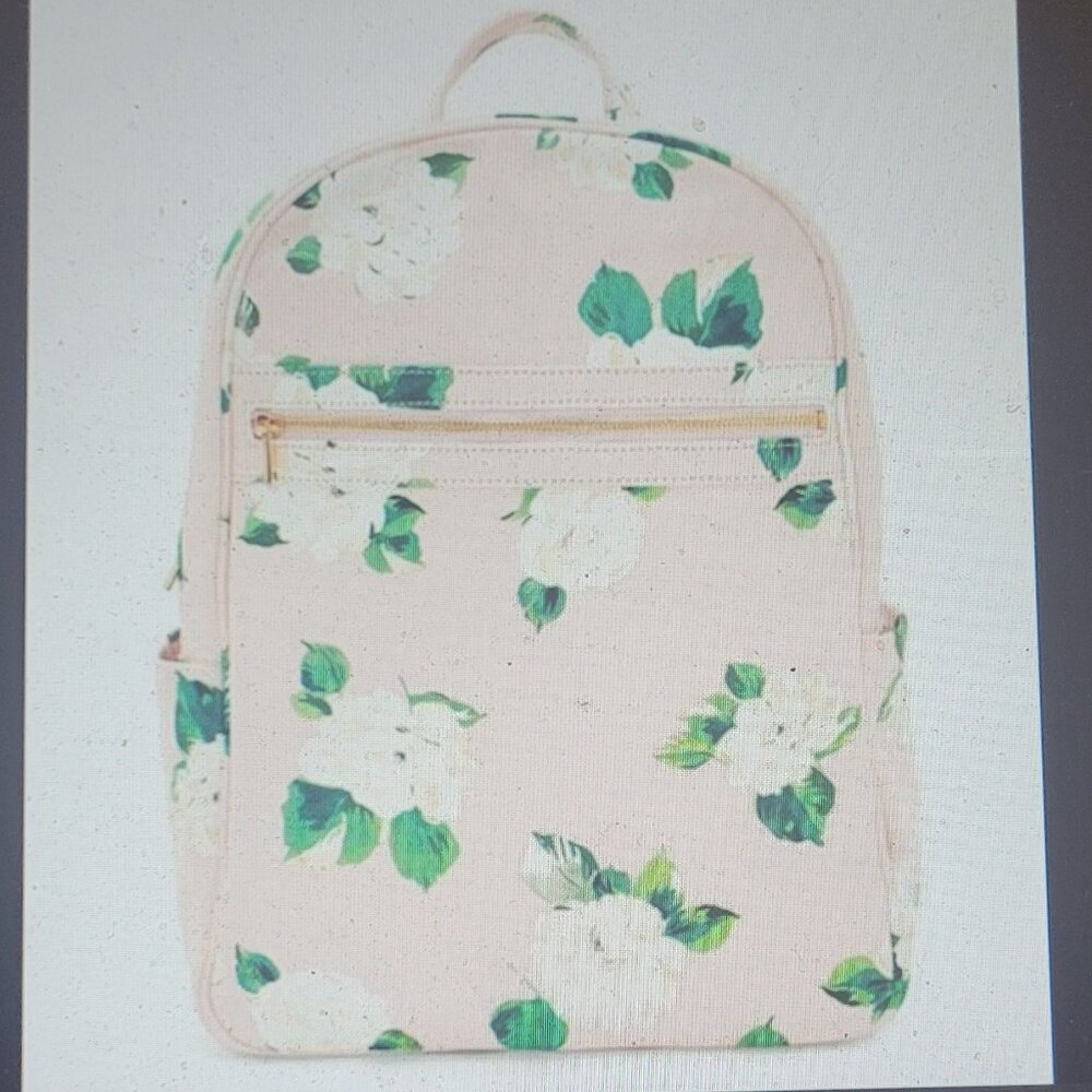 Ban.do White Floral and Pink Back Pack
